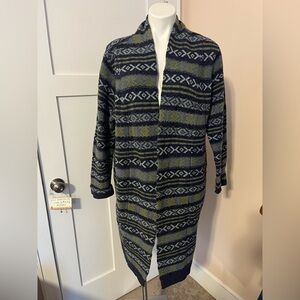 Woolovers Wool Patterned Knit Cardigan